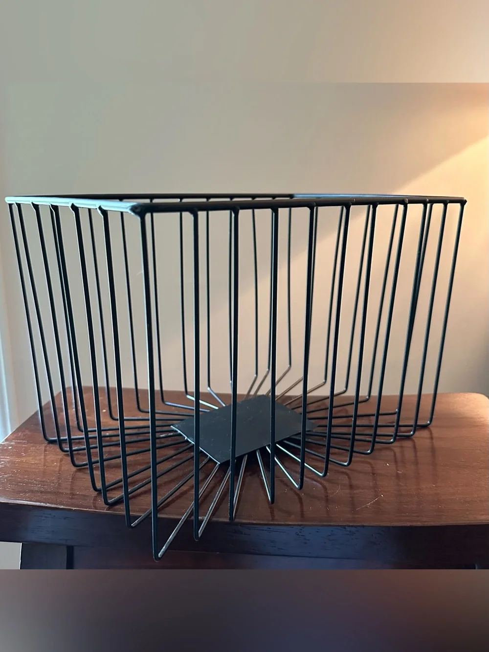 Vintage • metal bin • basket • wire
